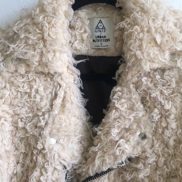 UNIF X UO Furry Moto Coat - Picture 6 of 8